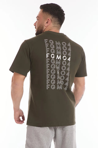 T-Shirt Statement Uomo Verde Militare - FGM04 - Linea Ikonic Uomo - fgm04