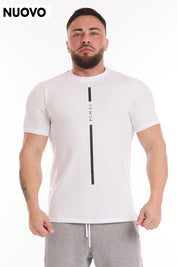 T-Shirt Stripe Fgm04 Uomo Bianco