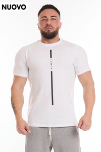 T-Shirt Stripe Fgm04 Uomo Bianco