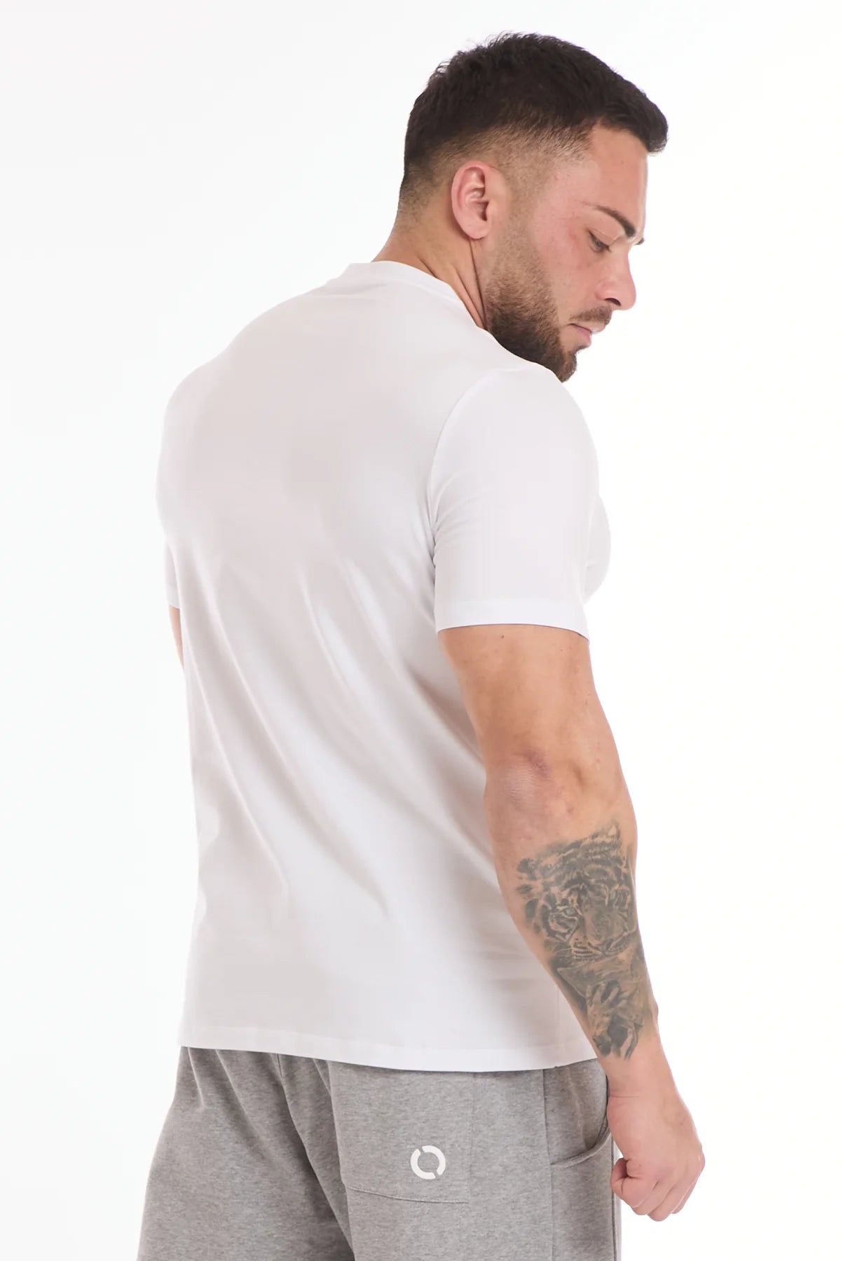 T-Shirt Stripe Fgm04 Uomo Bianco