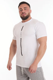 T-Shirt Stripe Fgm04 Uomo Bianco