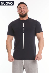 T-Shirt Stripe Fgm04 Uomo Blu