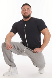 T-Shirt Stripe Fgm04 Uomo Blu