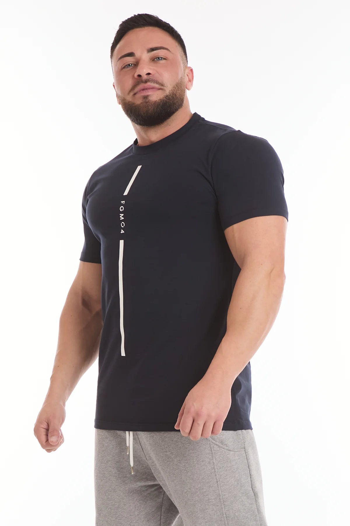 T-Shirt Stripe Fgm04 Uomo Blu