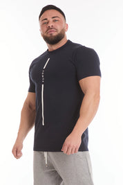 T-Shirt Stripe Fgm04 Uomo Blu