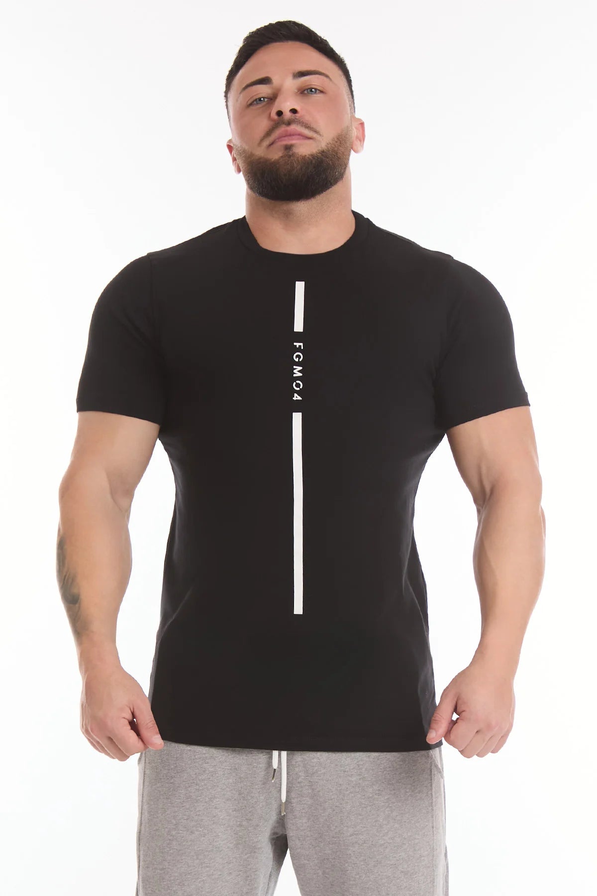 T-Shirt Stripe Fgm04 Uomo Nero - FGM04 - Linea Ikonic Uomo - fgm04