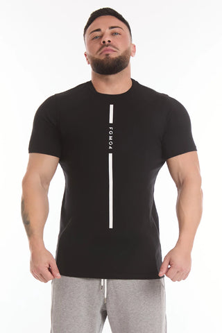 T-Shirt Stripe Fgm04 Herren Schwarz