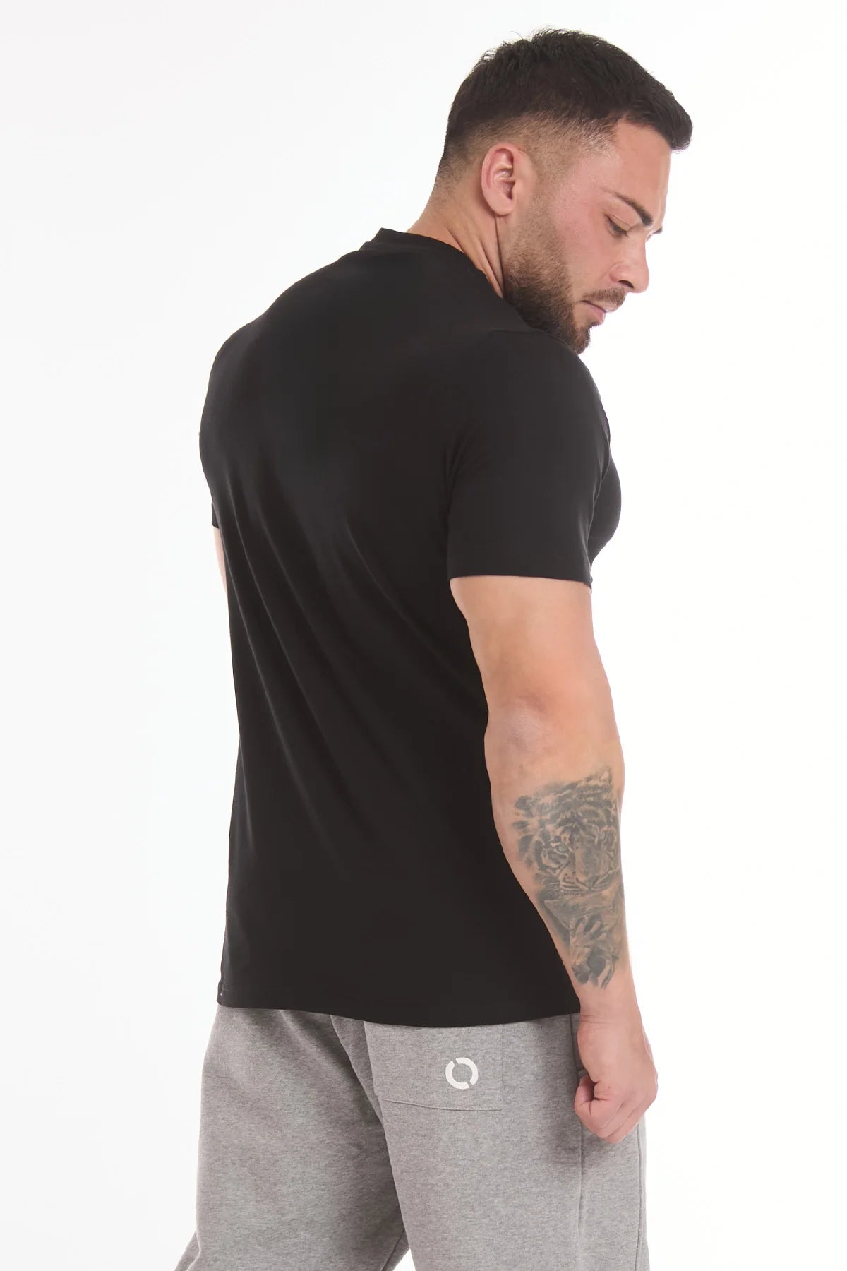 T-Shirt Stripe Fgm04 Uomo Nero