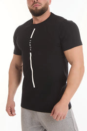 T-Shirt Stripe Fgm04 Uomo Nero