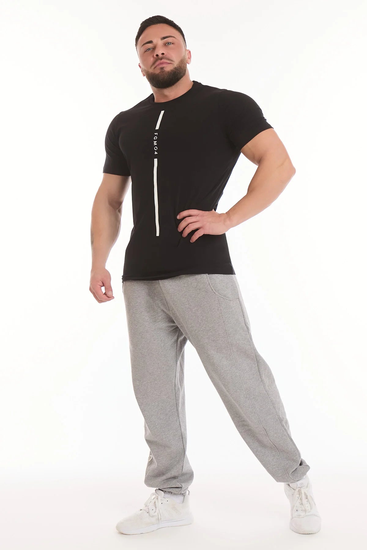 T-Shirt Stripe Fgm04 Uomo Nero - FGM04 - Linea Ikonic Uomo - fgm04