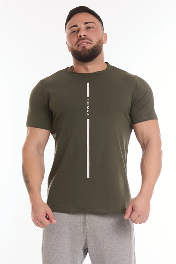 T-Shirt Stripe Fgm04 Uomo Verde Militare - FGM04 - Linea Ikonic Uomo - fgm04
