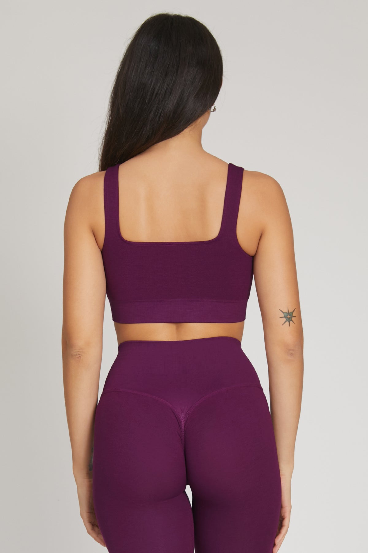 Top sportivo con spalline larghe Essence BambùFIR Dark Purple - FGM04 - Maglie e Top - fgm04