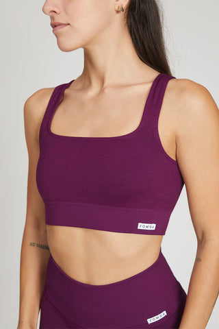 Top sportivo con spalline larghe Essence BambùFIR Dark Purple - FGM04 - Maglie e Top - fgm04