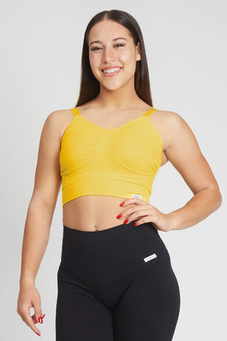 Top sportivo con spalline sottili Adele 2.0 Giallo Lemon - FGM04 - Maglie e Top - fgm04