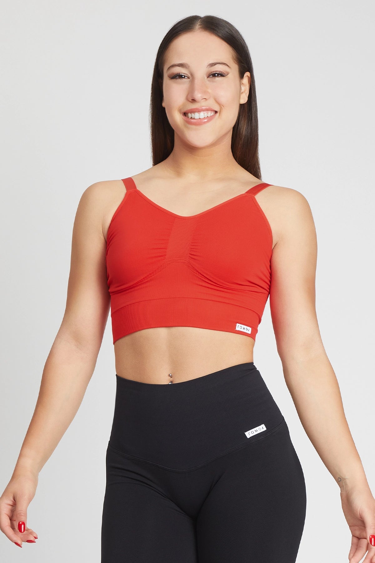 Top sportivo con spalline sottili sportivo con spalline sottili Adele 2.0 Rosso Fiamma - FGM04 - Maglie e Top - fgm04