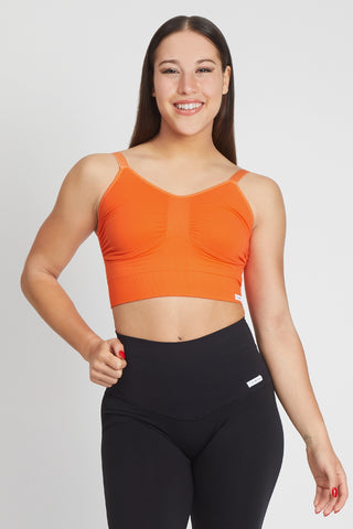 Top sportivo con spalline sottili Adele 2.0 Arancione - FGM04 - Maglie e Top - fgm04