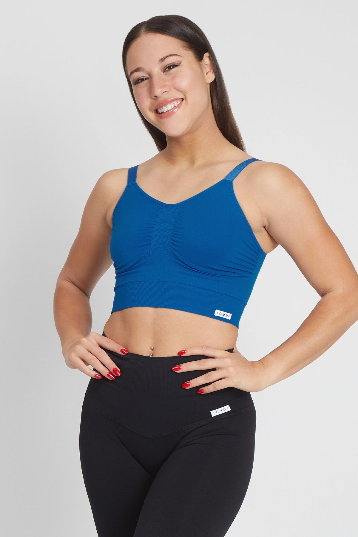 Top sportivo con spalline sottili Adele 2.0 Blu Accidia - FGM04 - Maglie e Top - fgm04