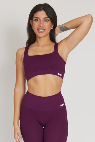 Top sportivo con spalline larghe Essence BambùFIR Dark Purple - FGM04 - Maglie e Top - fgm04