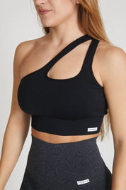 Black One Shoulder Top