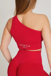 Top Rouge Framboise Une Epaule
