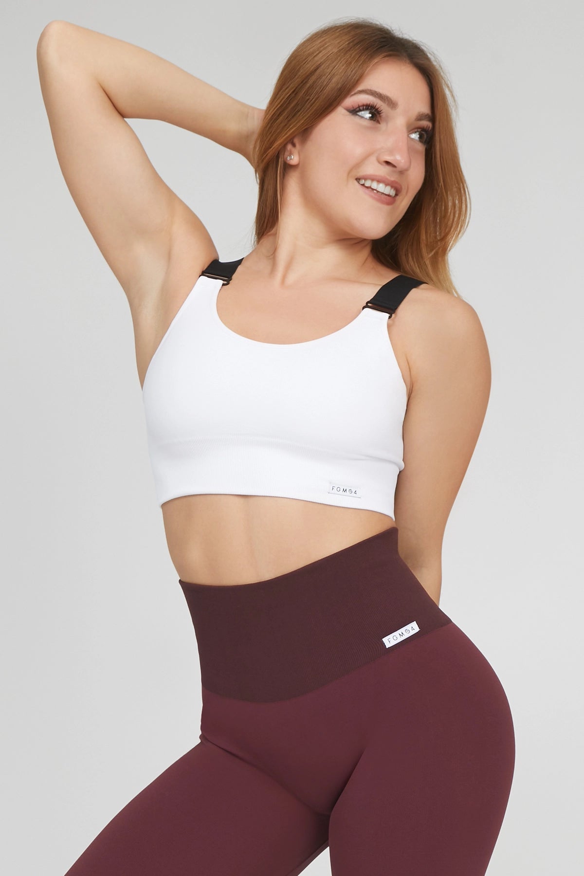 Top sportivo con spalline larghe Denise Bianco - FGM04 - Maglie e Top - fgm04