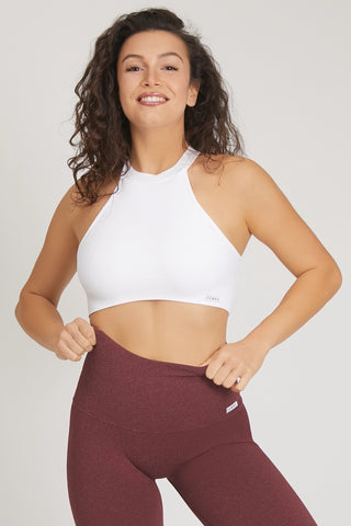 Top sportivo con schiena scoperta scollo all’americana Olimpia Bianco - FGM04 - Maglie e Top - fgm04