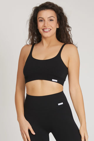 Top sportivo con spalline sottili Confidence Nero - FGM04 - Maglie e Top - fgm04