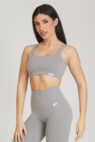 Top sportivo con spalline larghe Gym Fashion Silver - FGM04 - Maglie e Top - fgm04