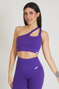 Purple One Shoulder Top