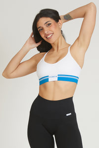 Top Ikona Bianco Azzurro