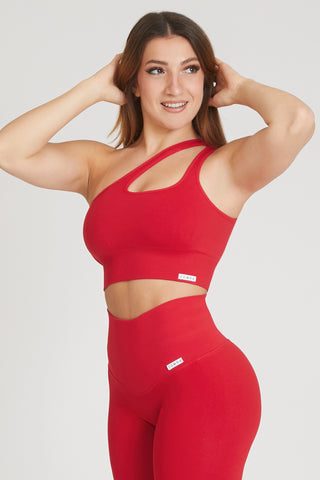 Top sportivo Monospalla Rosso Lampone - FGM04 - Maglie e Top - fgm04