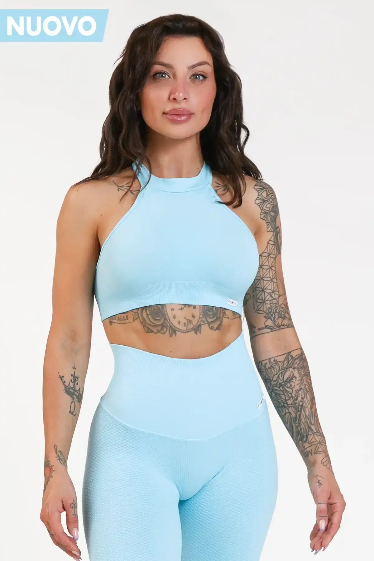 Top Olimpia Azzurro Tropical Breeze fronte