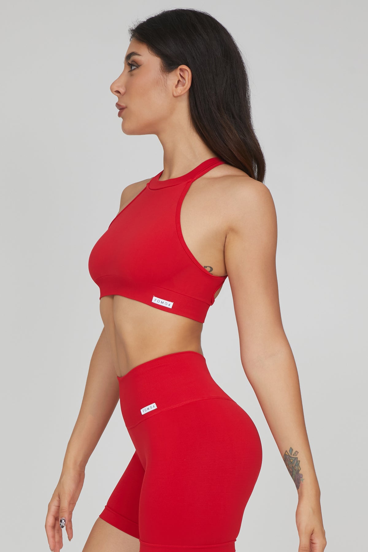 Top sportivo con schiena scoperta scollo all’americana Olimpia Rosso Lampone - FGM04 - Maglie e Top - fgm04