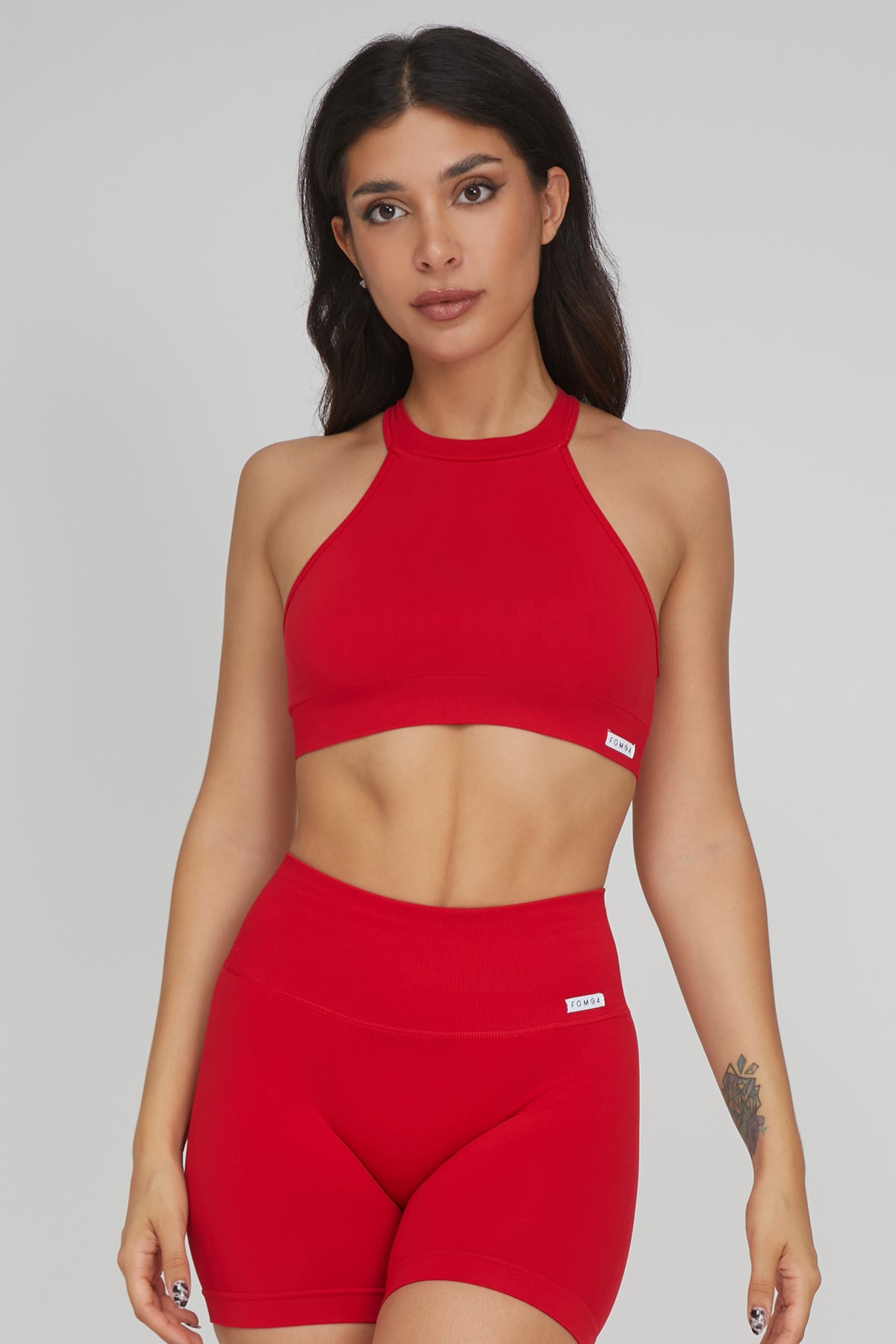 Top sportivo con schiena scoperta scollo all’americana Olimpia Rosso Lampone - FGM04 - Maglie e Top - fgm04