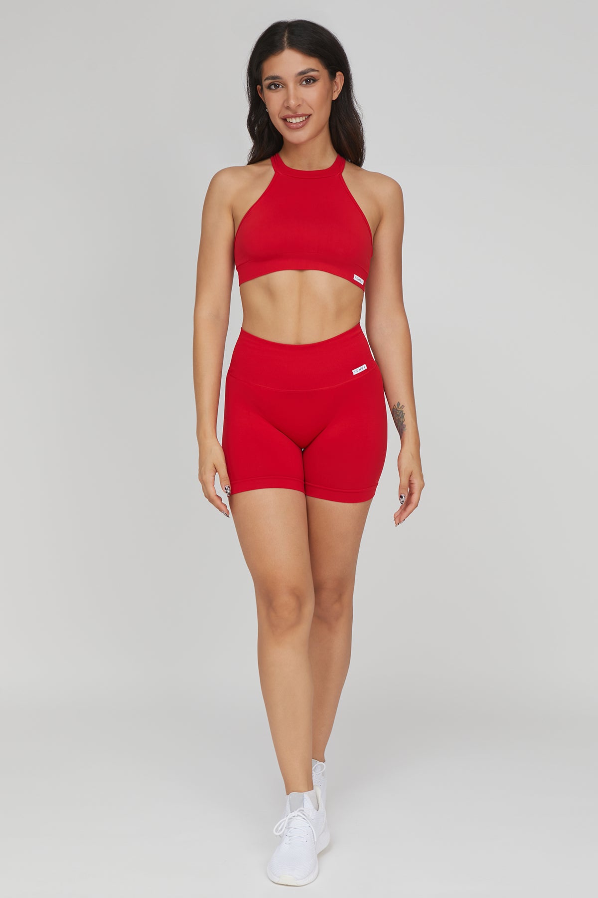 Top sportivo con schiena scoperta scollo all’americana Olimpia Rosso Lampone - FGM04 - Maglie e Top - fgm04