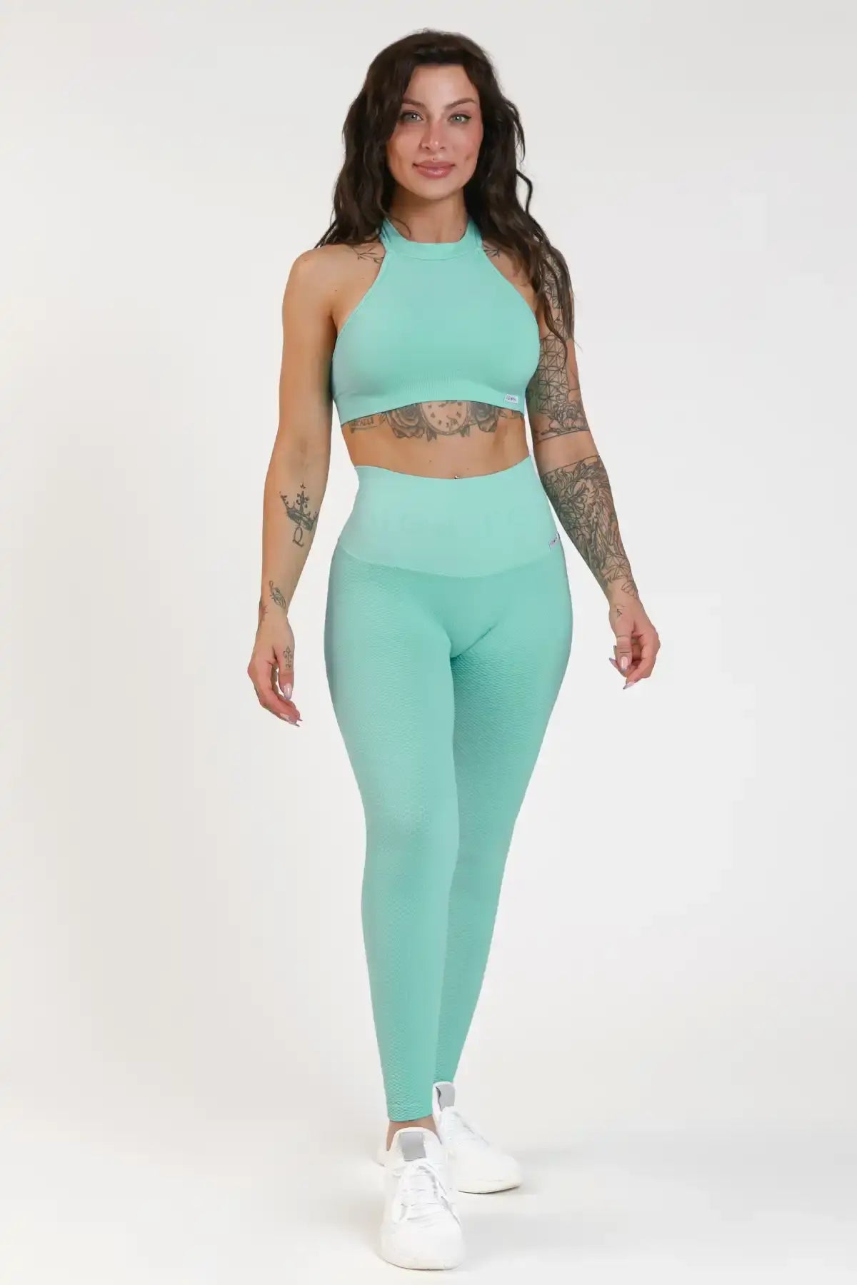 Top sportivo con schiena scoperta scollo all’americana Olimpia Ice Green - FGM04 - Maglie e Top - fgm04