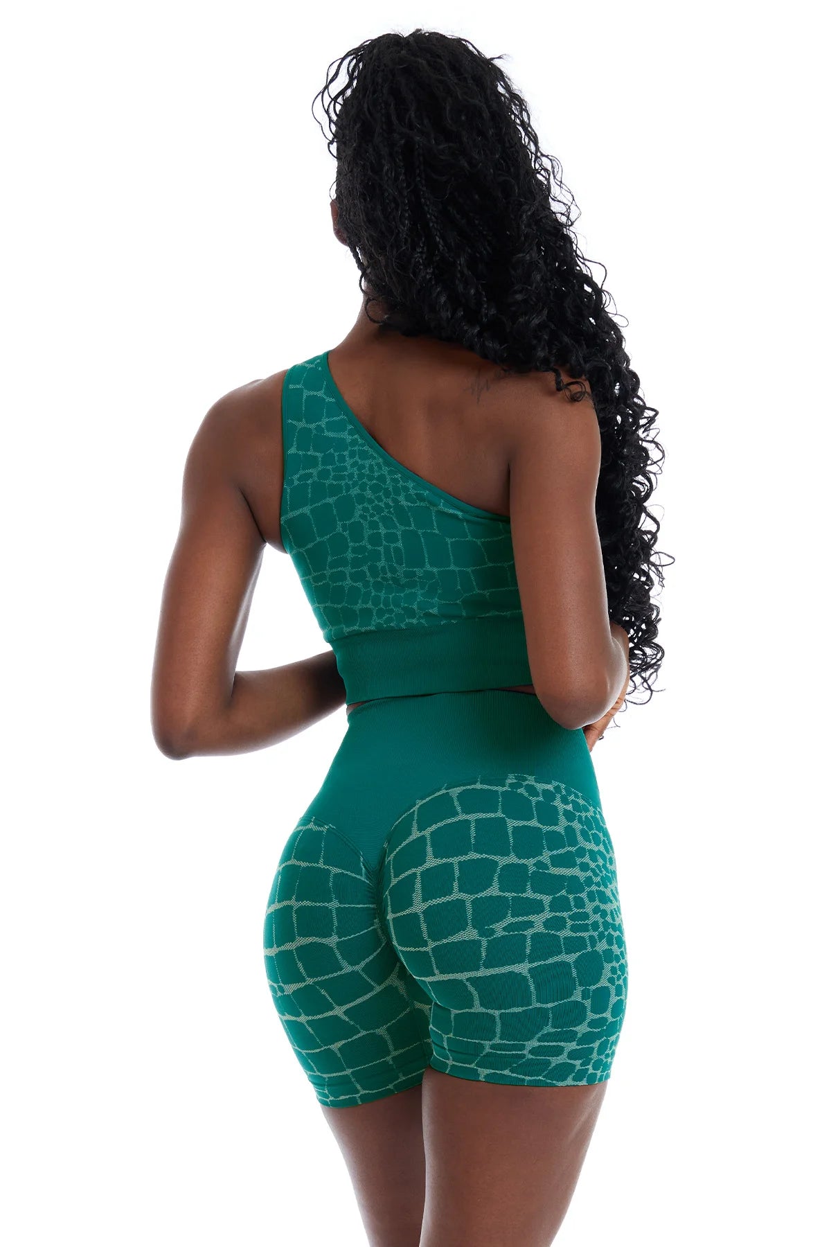 Croco One-Shoulder Top Alexandrite