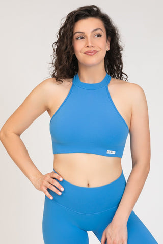 Top sportivo con schiena scoperta scollo all’americana Olimpia Blu Supersonic - FGM04 - Maglie e Top - fgm04