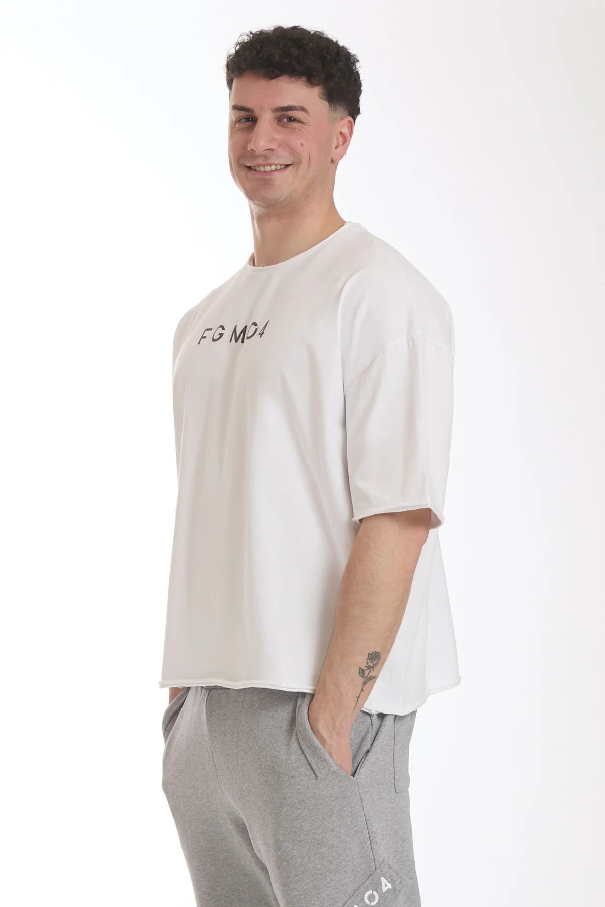 Maglia WorkOut Extra Large Uomo Bianco - FGM04 - Linea Ikonic Uomo - fgm04