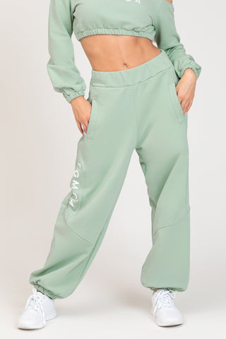Pantalon de jogging taille à coulisse vert foncé femme grande taille Pantalon de jogging taille à coulisse vert foncé femme grande taille