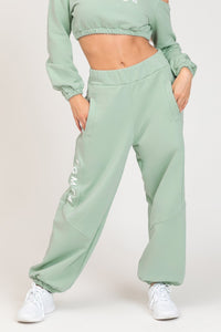 Pantalon de jogging oversize Jasmine pour femme, vert menthe