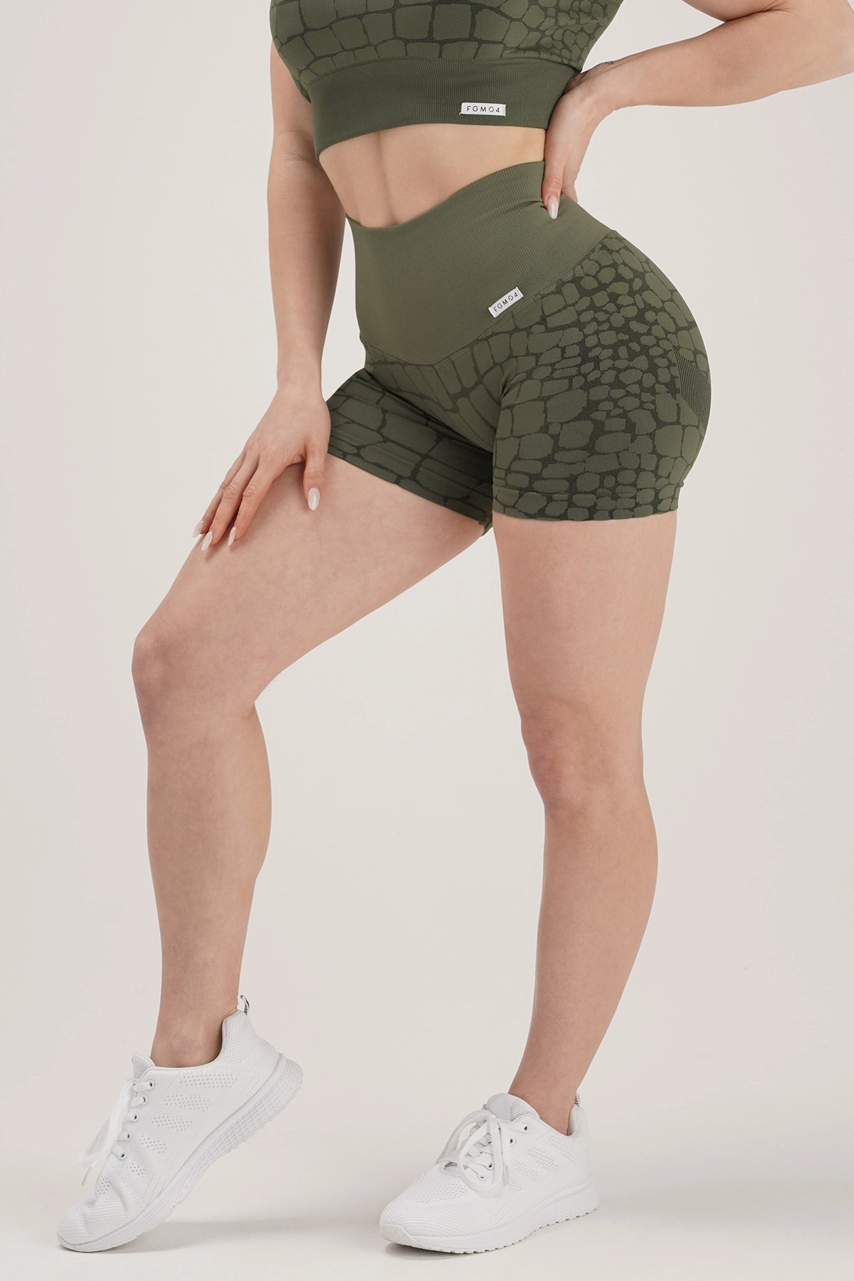 Shorts All - up Cocco Verde - FGM04 - LEGGINGS ANTICELLULITE - fgm04