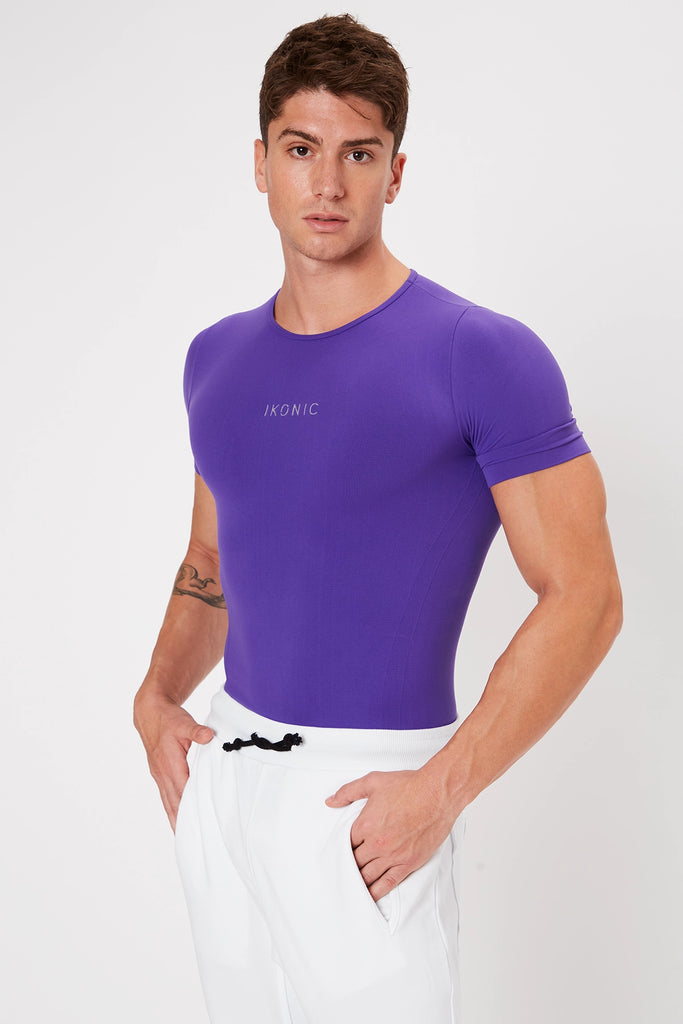 Gildan Classic Uomo T-Shirt | Sicurezza Verde/Viola | Taglia M | Tessuto Traspirante