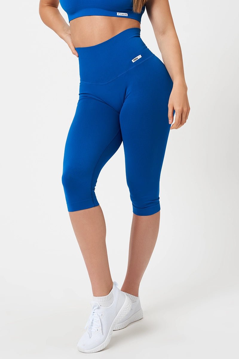 Pinocchietti sportivi con tecnologia FIR push up con arricciatura All - Up Blu Accidia - FGM04 - LEGGINGS ANTICELLULITE - fgm04