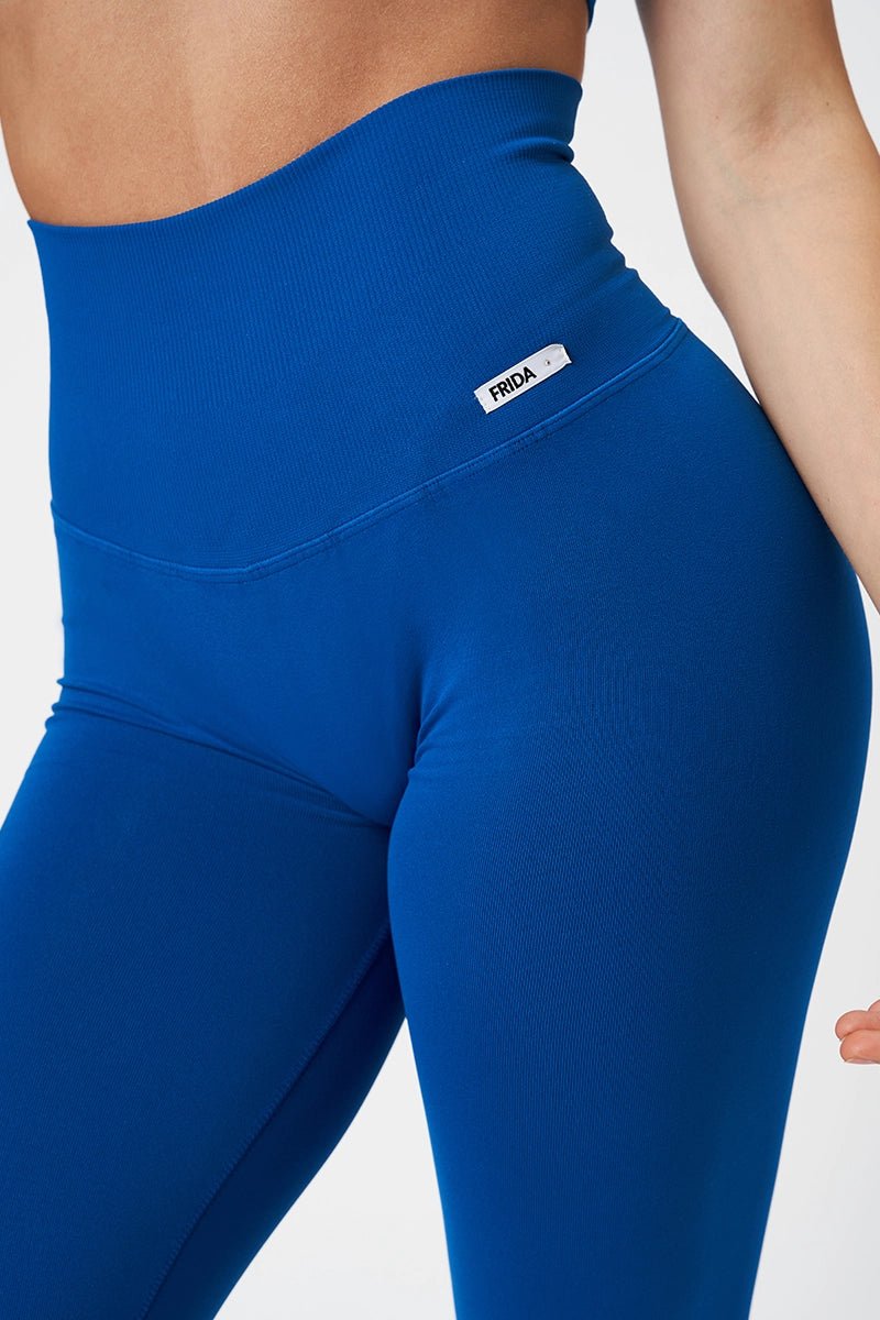 Pinocchietti sportivi con tecnologia FIR push up con arricciatura All - Up Blu Accidia - FGM04 - LEGGINGS ANTICELLULITE - fgm04