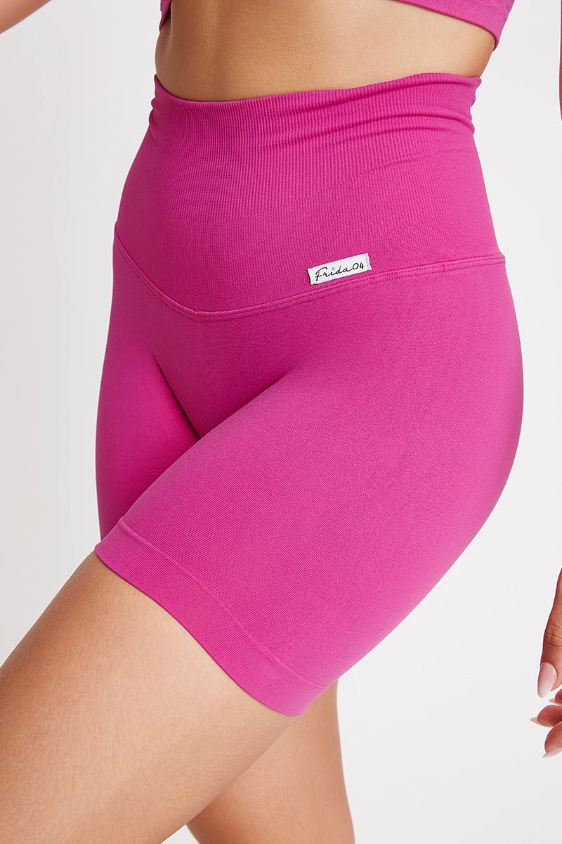 Shorts sportivi con tecnologia FIR push up con arricciatura All - Up Fuxia - FGM04 - LEGGINGS ANTICELLULITE - fgm04