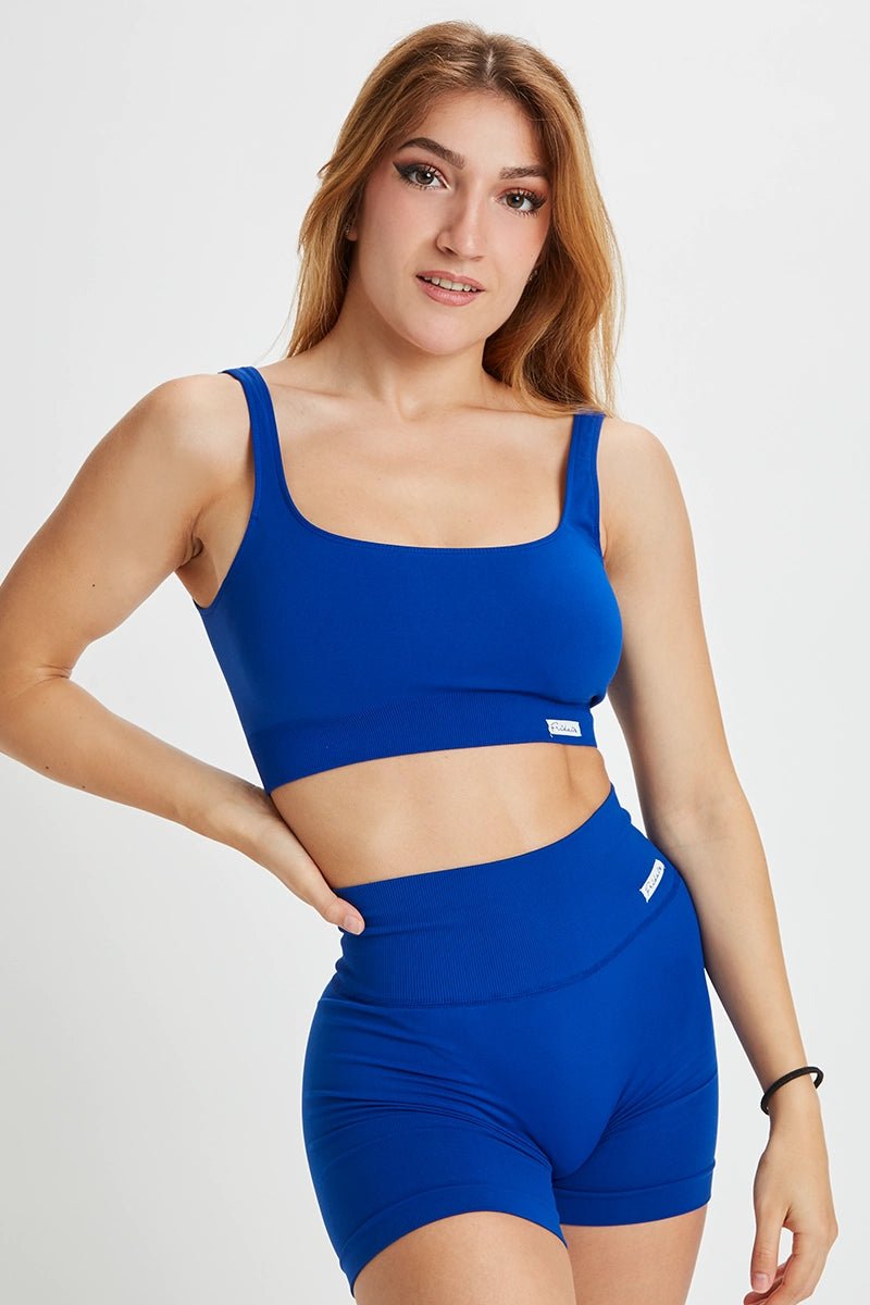 Top sportivo con spalline larghe Gym Fashion Blu Elettrico - FGM04 - Maglie e Top - fgm04
