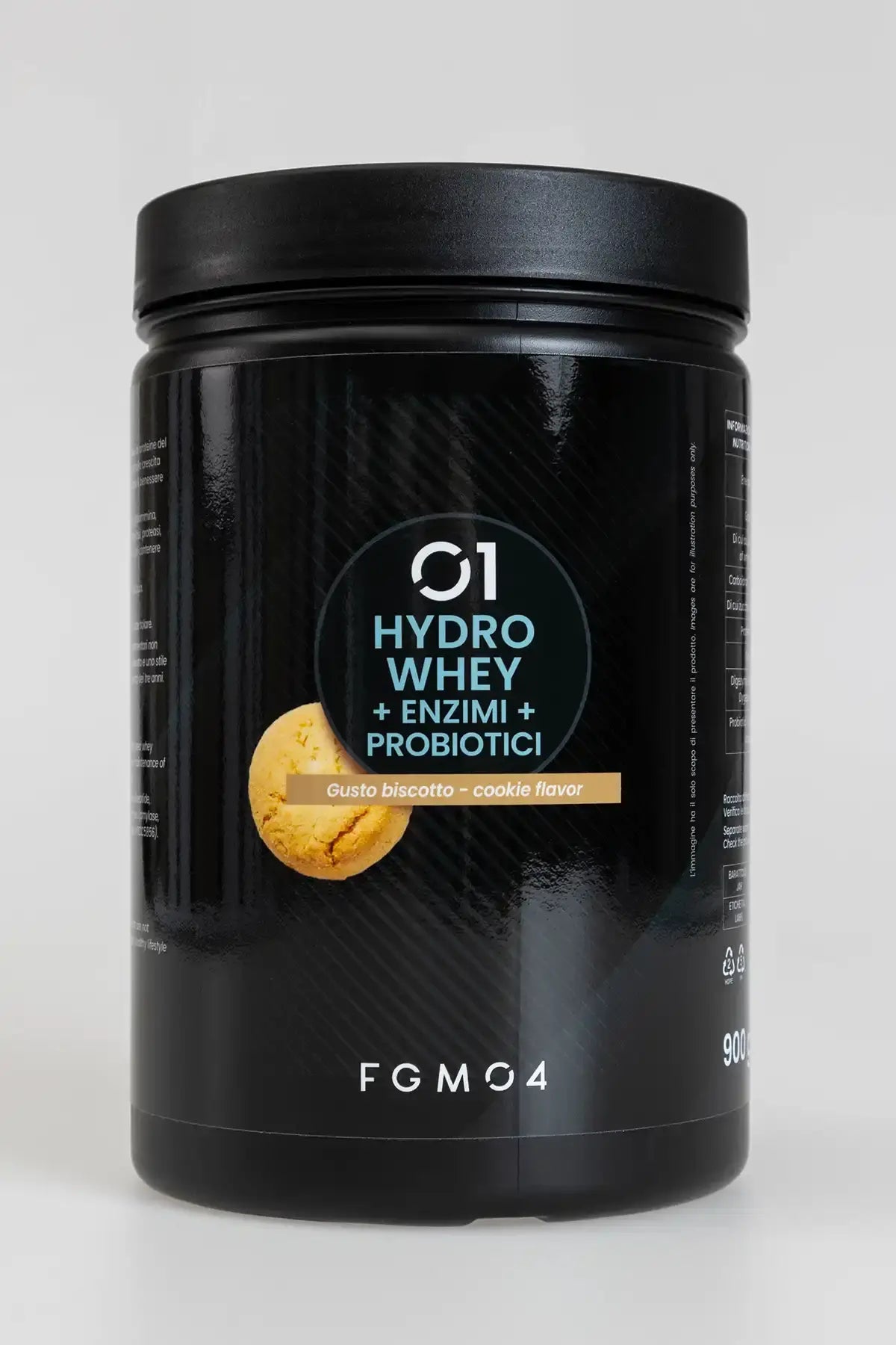 01 HYDRO WHEY + ENZIMI + PROBIOTICI GUSTO BISCOTTO 900 g - FGM04 - INTEGRATORI - fgm04