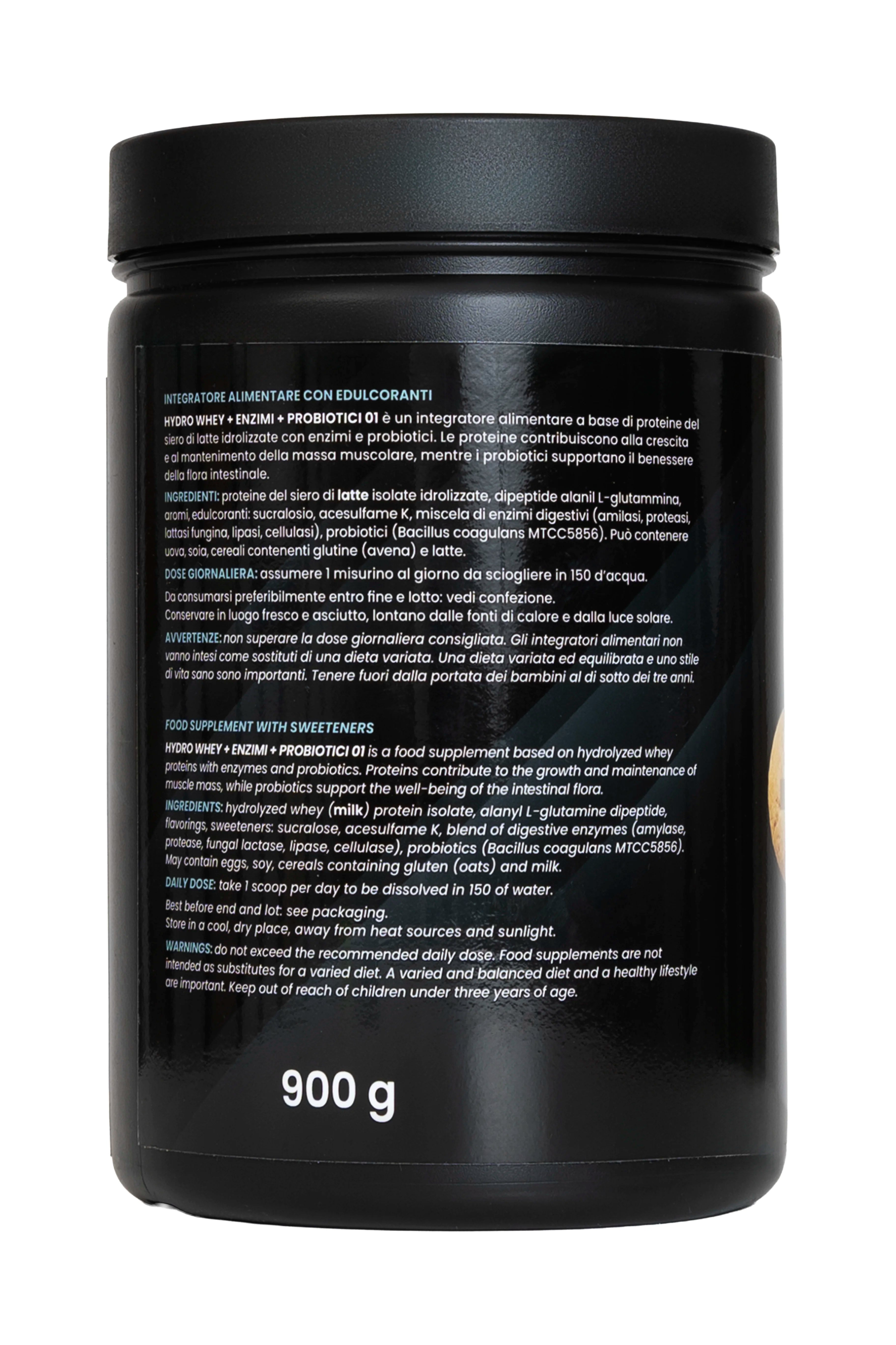 01 HYDRO WHEY + ENZYME + PROBIOTIKA KEKSGESCHMACK 900 g