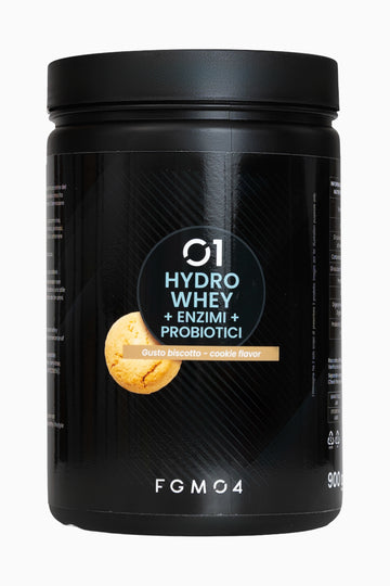 01 HYDRO WHEY + ENZIMI + PROBIOTICI GUSTO BISCOTTO 900 g - FGM04